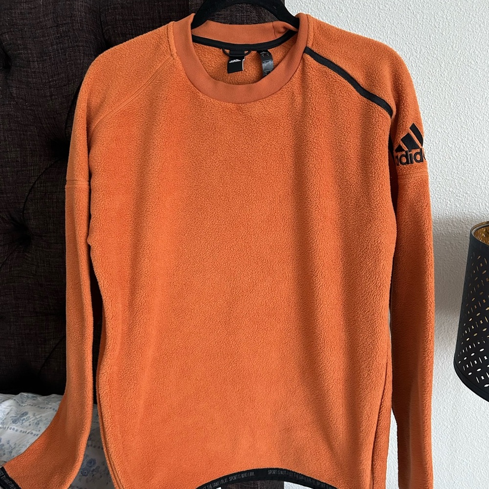 Adidas Men's Vibrant Orange Crewneck Sweater